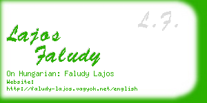 lajos faludy business card